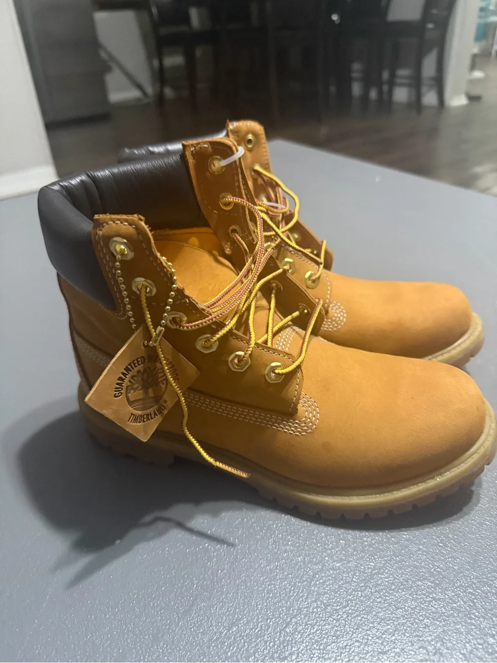 Timberland Kids Wheat/Tan Lace-Up Leather Boots